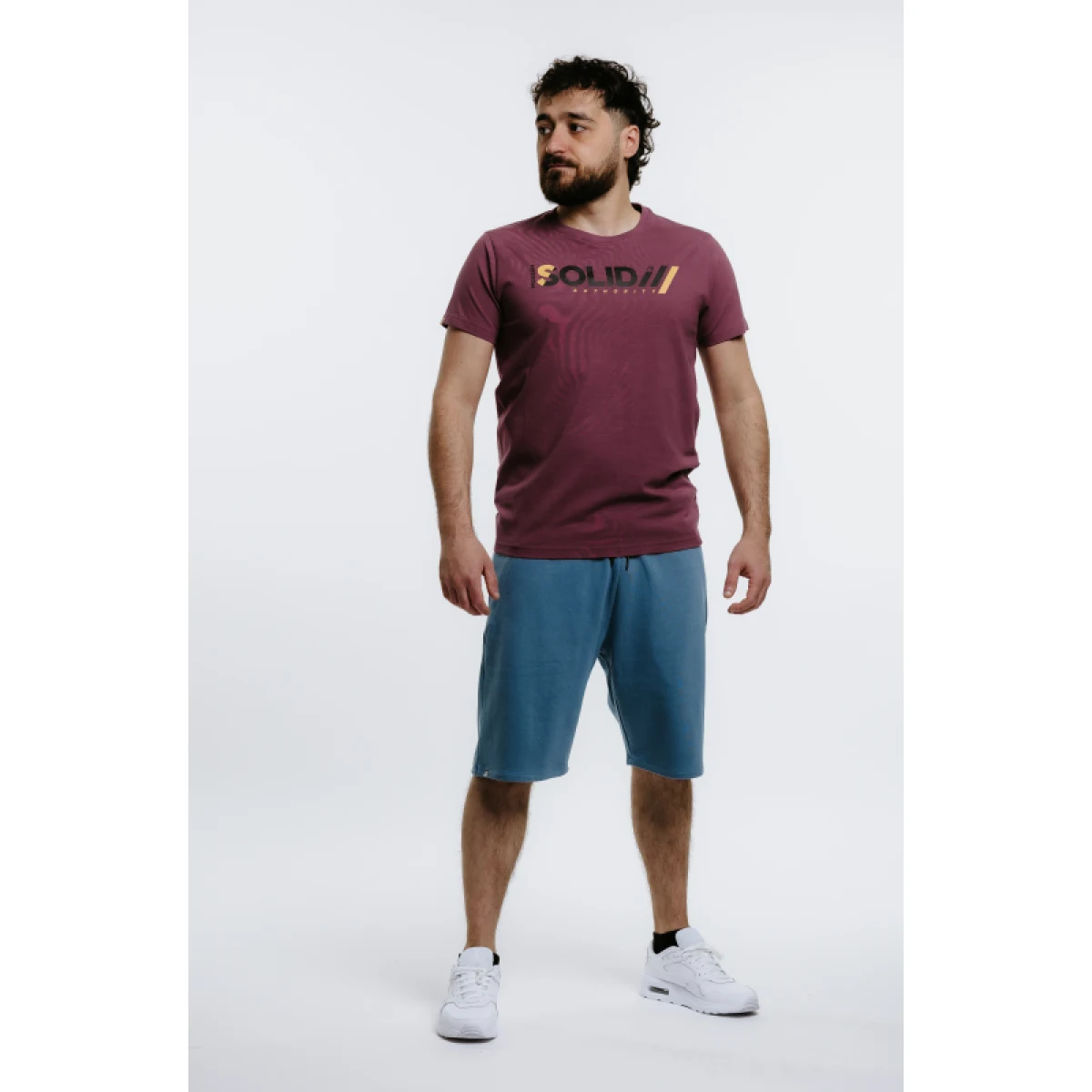 Pánske tričko s krátkym rukávom AUTHORITY T-SOLID M burgundy · záber 4
