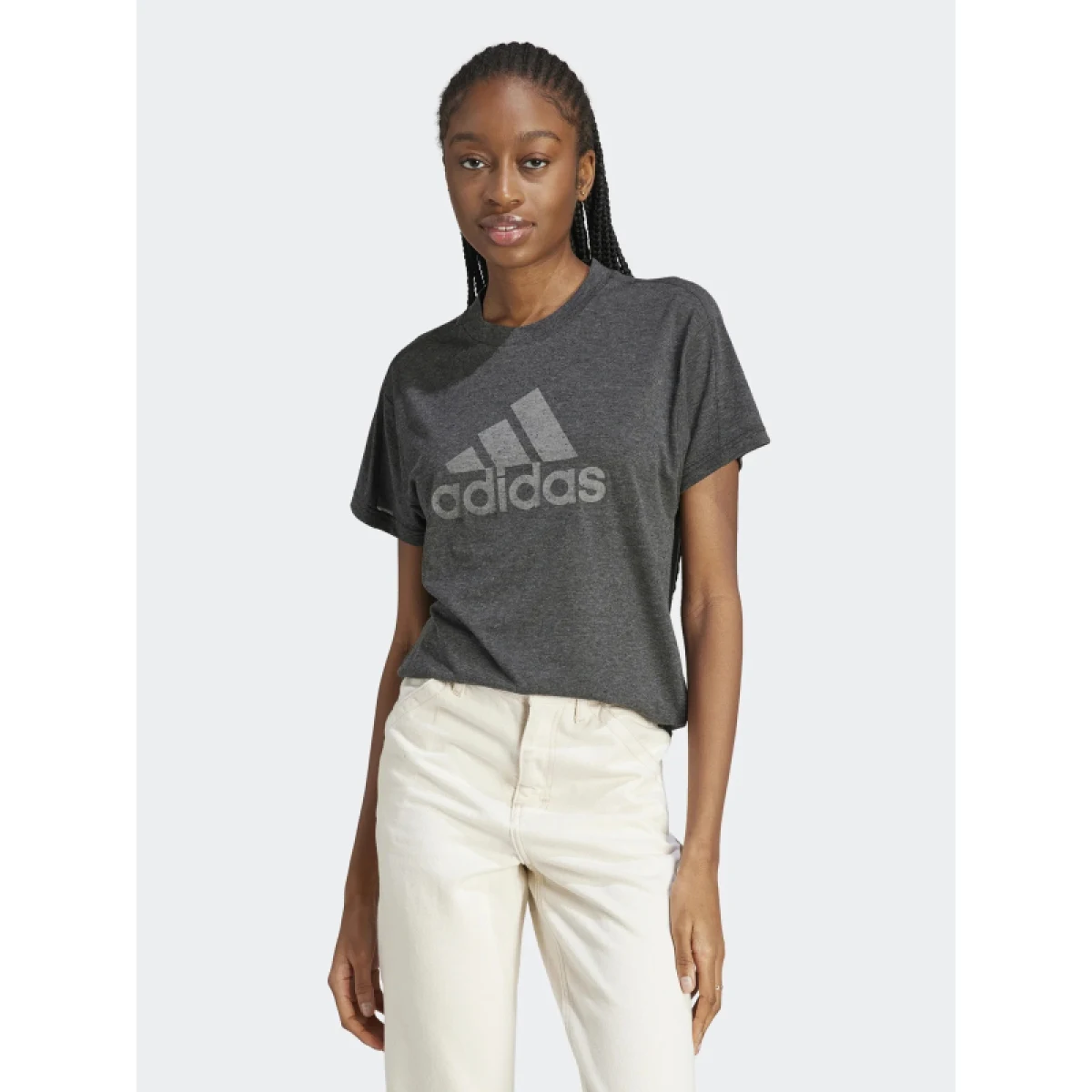 Dámske tričko s krátkym rukávom ADIDAS W WINRS 3.0 TEE-IM2423-black melange grey three, · záber 2