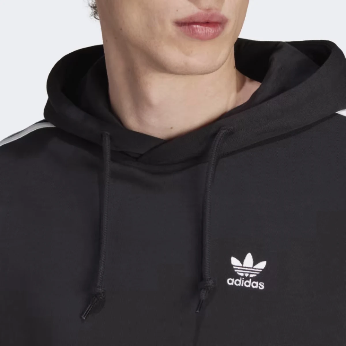 Pánska mikina s kapucňou ADIDAS ORIGINALS 3-STRIPES HOODY-IM2088-black · záber 3