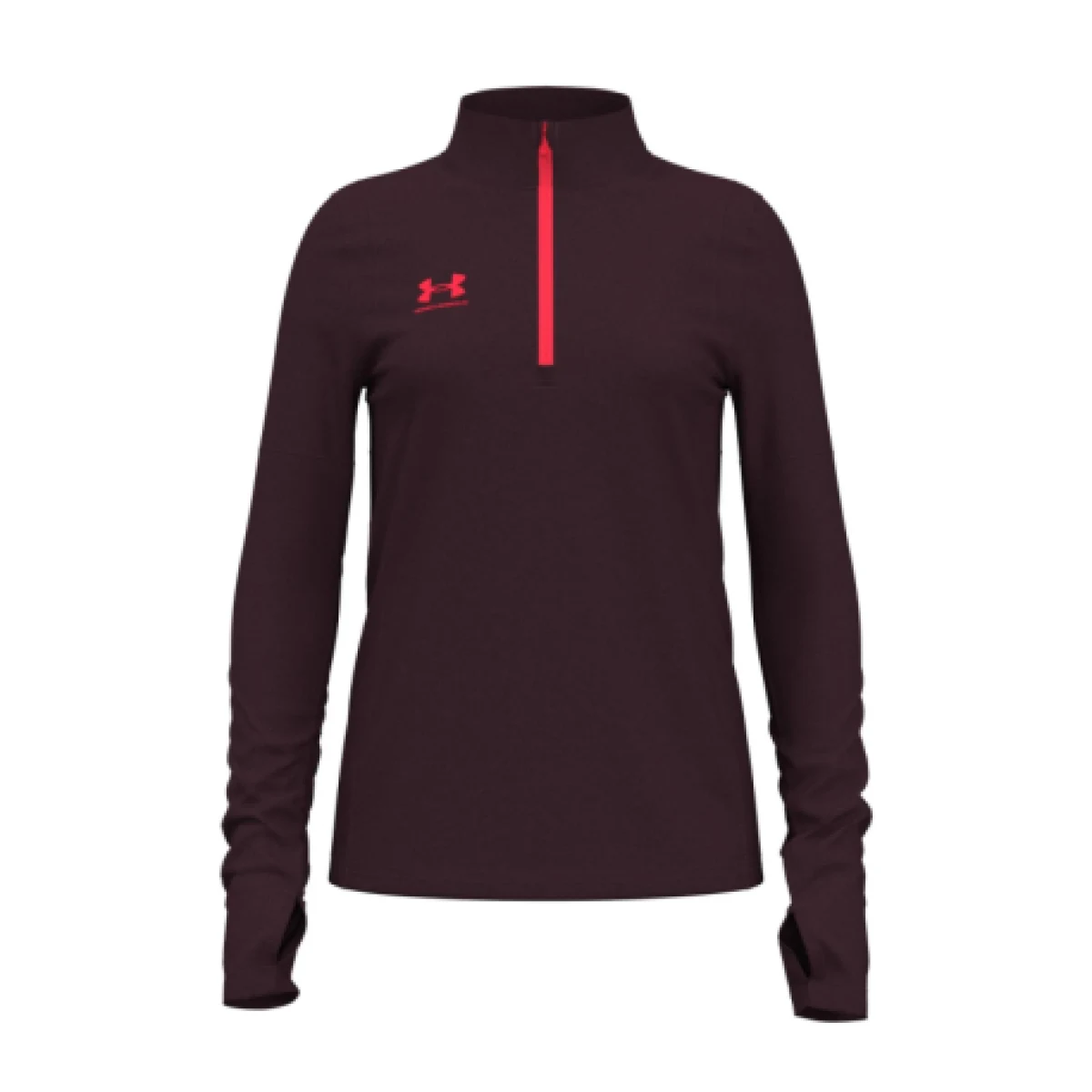 Dievčenská tréningová mikina s 1 2 zipsom UNDER ARMOUR UA Girls Challenger Midlayer-MRN · záber 1