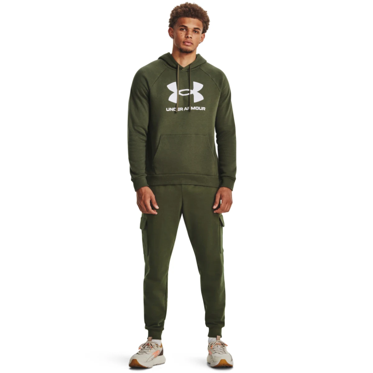 Pánska zateplená mikina s kapucňou UNDER ARMOUR UA Rival Fleece Logo HD-GRN · záber 4