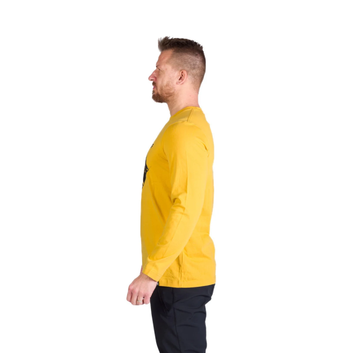 Pánske turistické tričko s dlhým rukávom NORTHFINDER CLAIR-314goldenyellow · záber 3