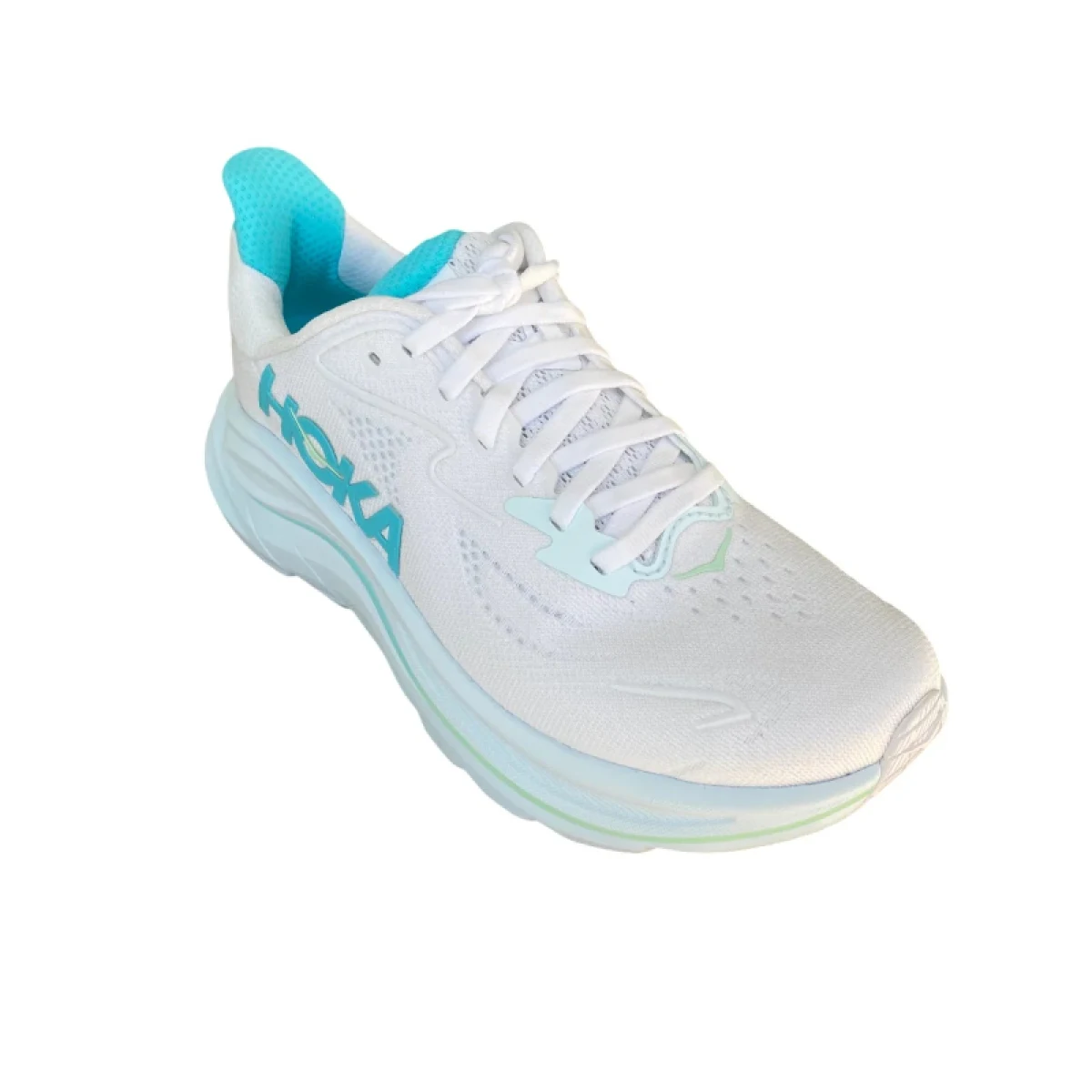 Dámska bežecká obuv HOKA Clifton 10 W white cielo blue · záber 2