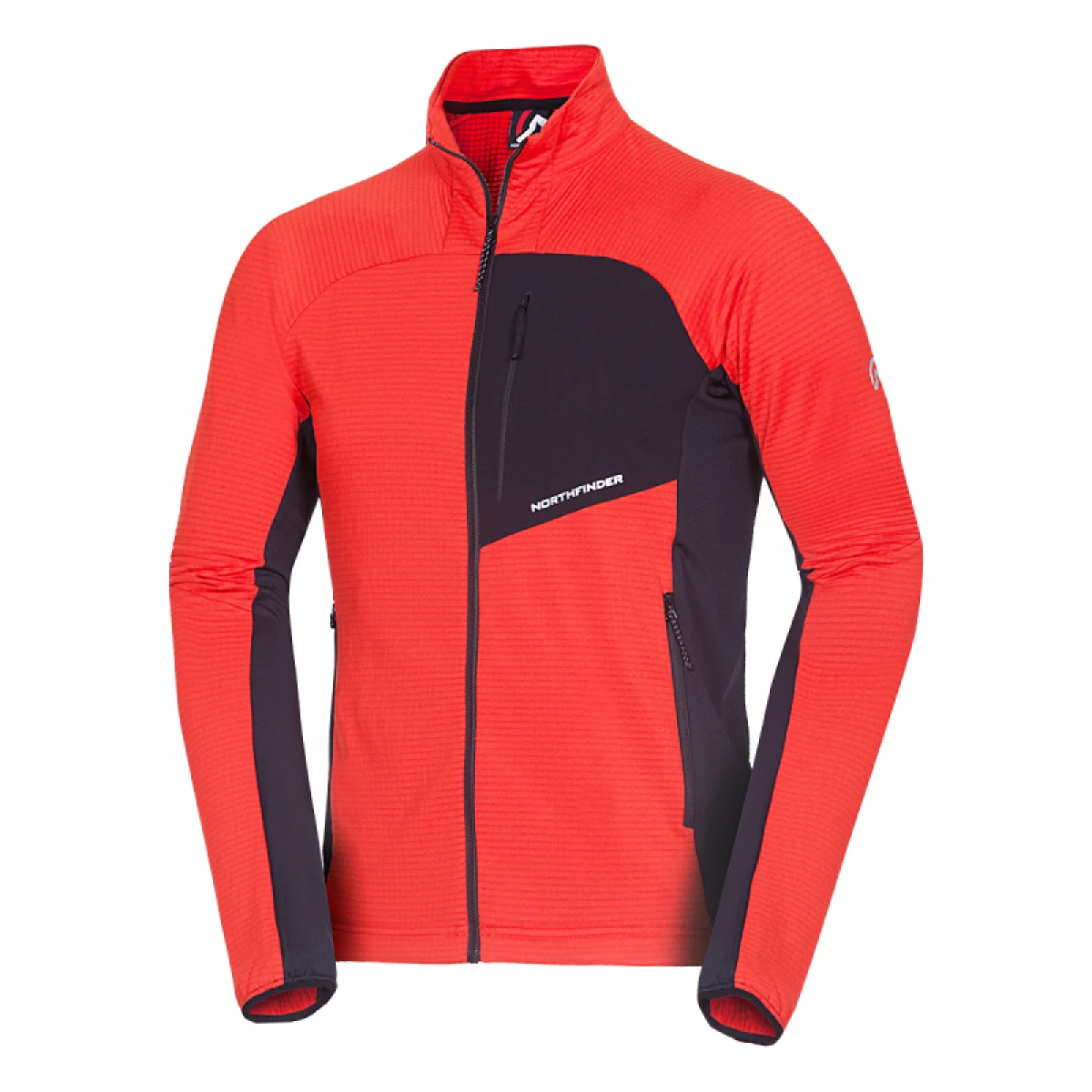 Pánska turistická mikina so zipsom NORTHFINDER PRIMO-361redblack · záber 4