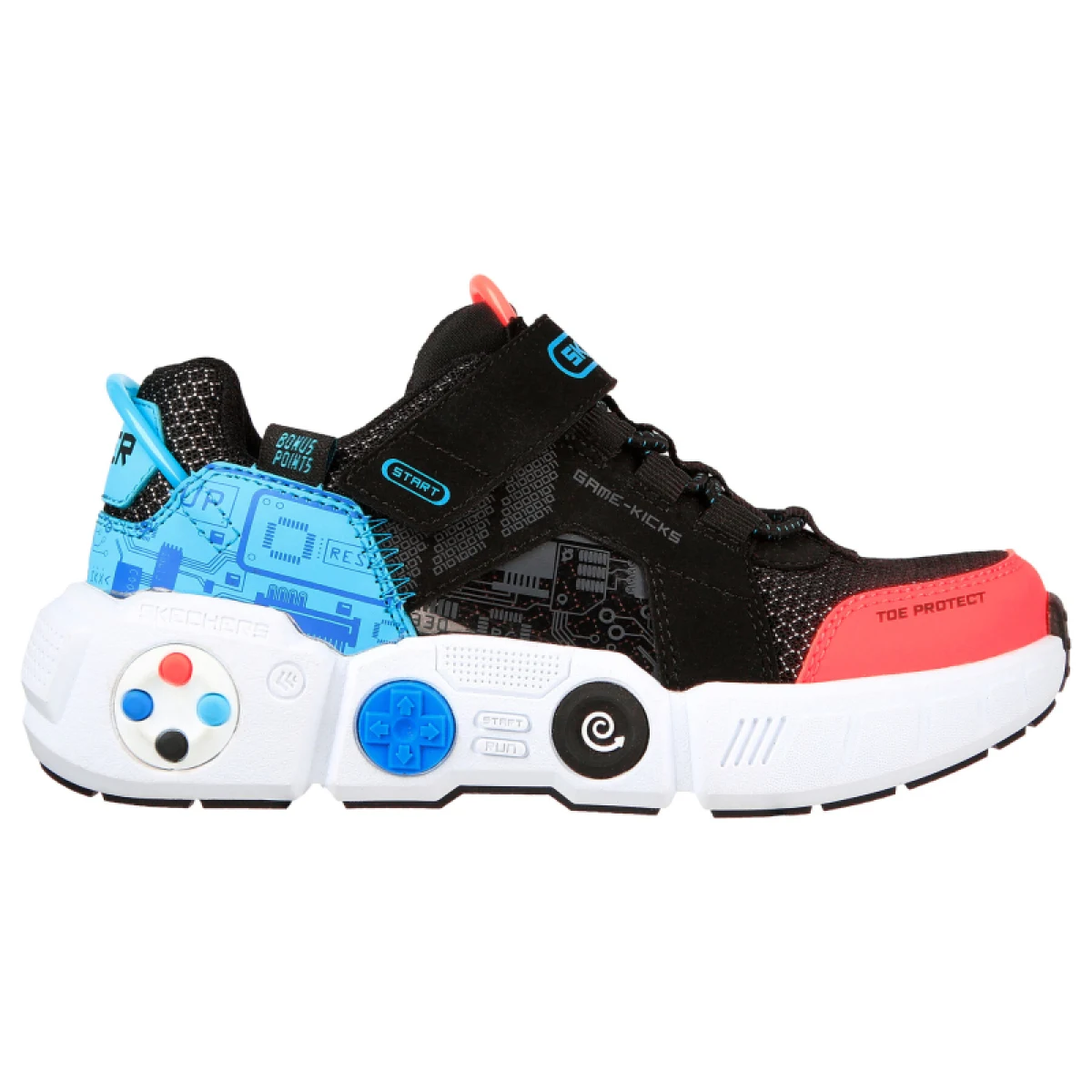 Chlapčenská rekreačná obuv SKECHERS Game Kicks Gametronix K black multi · záber 2