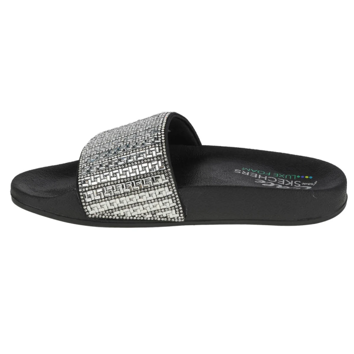 Dámske šlapky (plážová obuv) SKECHERS Pops Up New Spark W black silver · záber 2