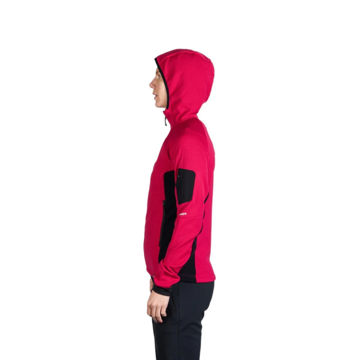 Dámska turistická mikina so zipsom NORTHFINDER DARLA-577cherryblack · záber 4