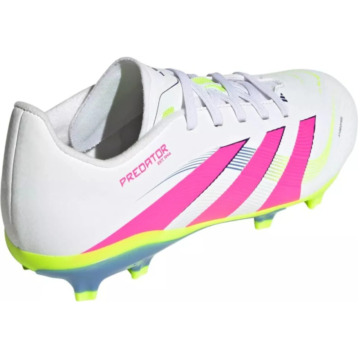 Chlapčenské futbalové kopačky outdoorové ADIDAS Predator League Jr FG MG cloud white lucid pink lucid lemon · záber 4