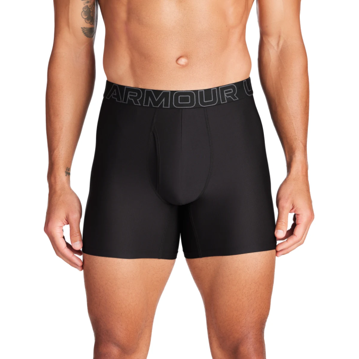 Pánske boxerky UNDER ARMOUR 3 PACK-UA PERFORMANCE TECH MESH -SOLID 6 inch-BLK · záber 2