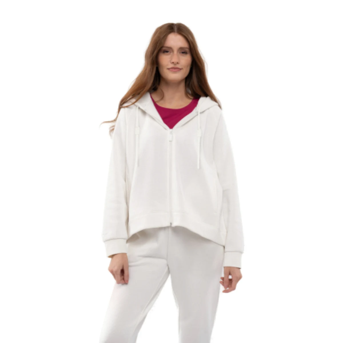 Dámska zateplená mikina so zipsom VOLCANO TIFFI-101-CREAM · záber 1