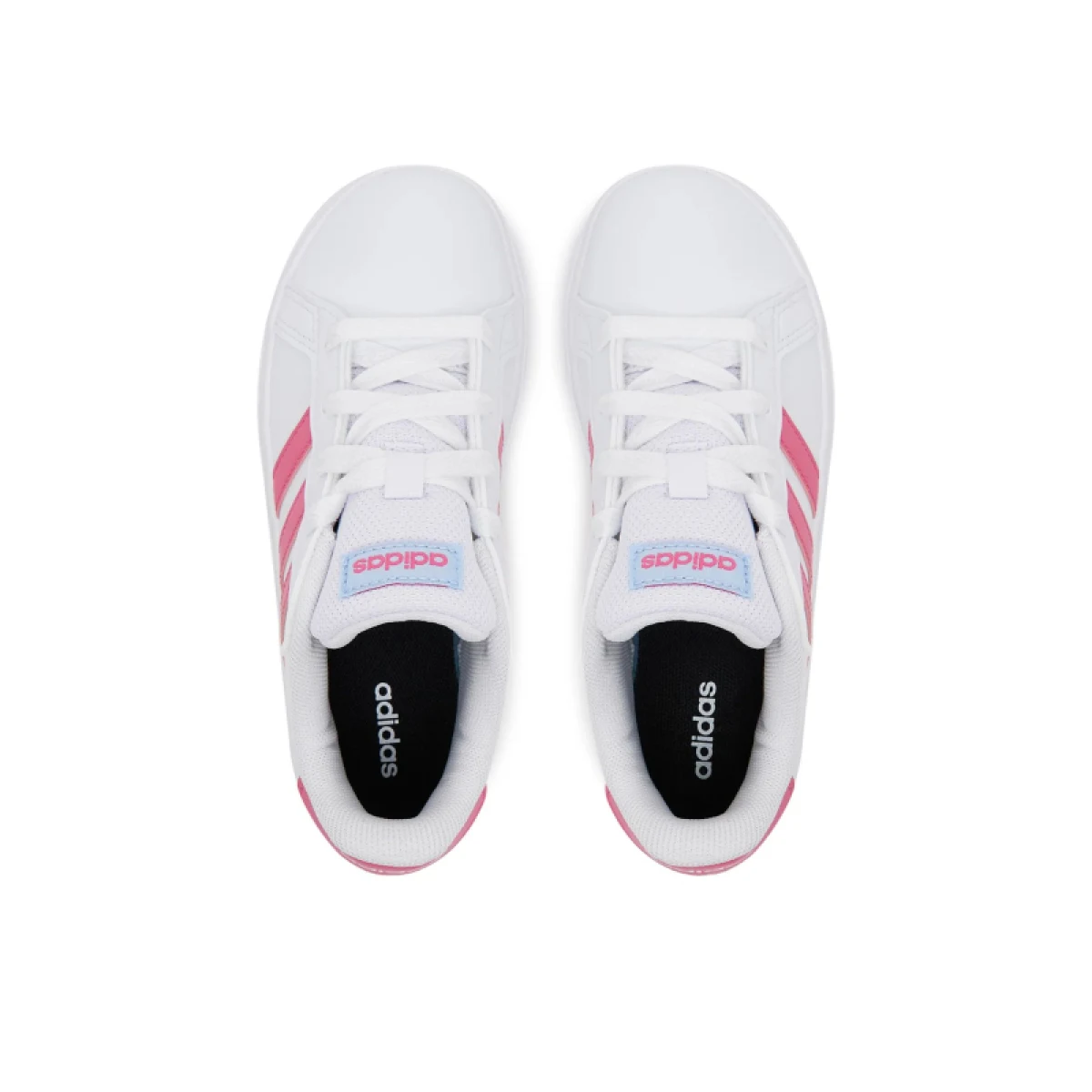 Dievčenská rekreačná obuv ADIDAS Grand Court 2.0 Jr cloud white pulse magenta glow blue · záber 3