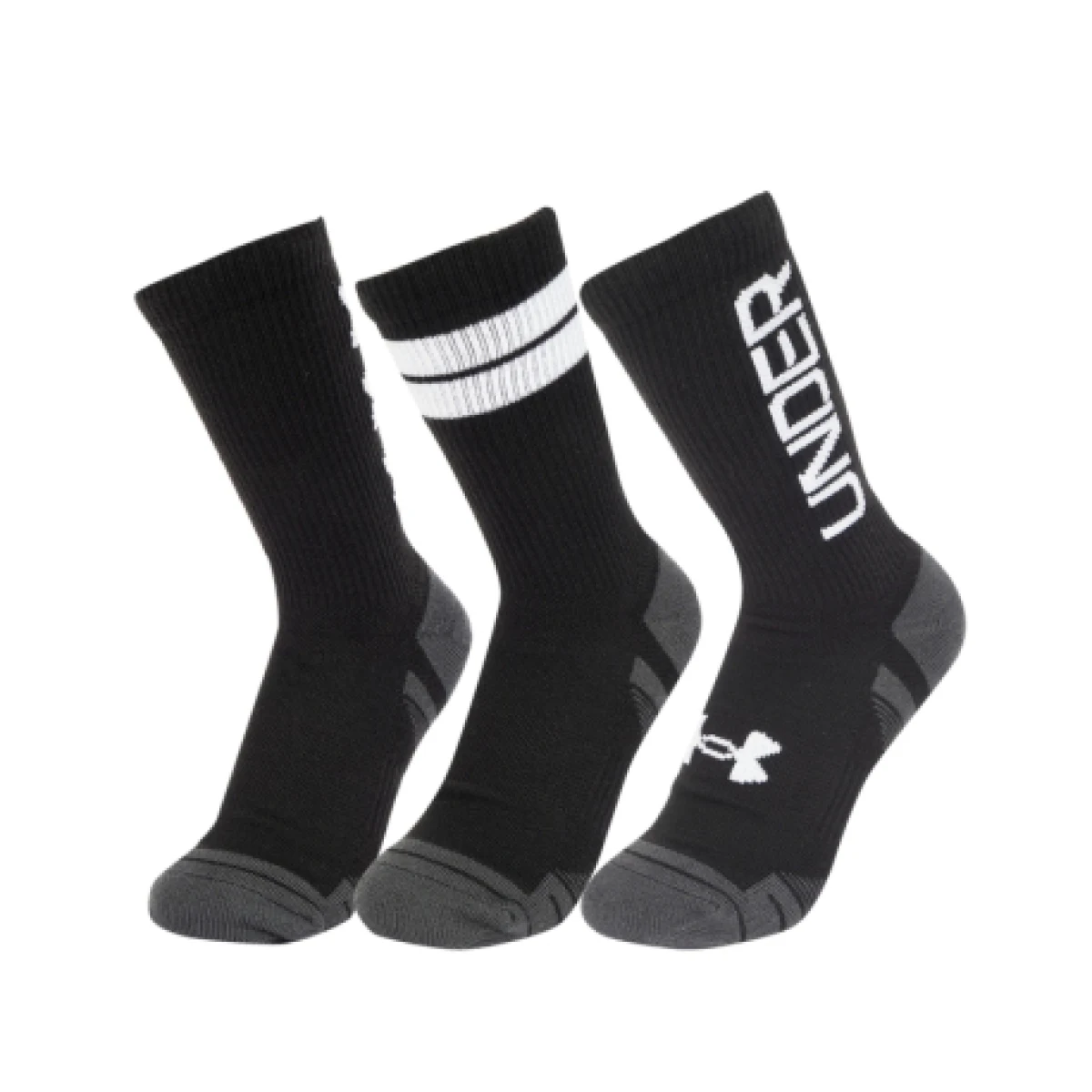 Ponožky UNDER ARMOUR 3 PACK-UA Perf Tech Nov Crew-BLK · záber 1