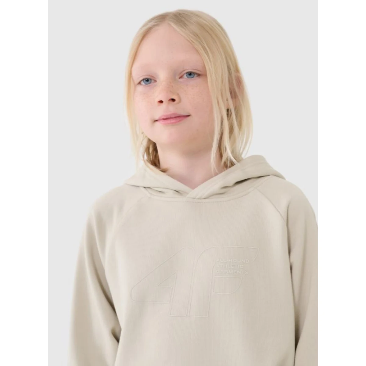 Chlapčenská mikina s kapucňou 4F JUNIOR SWEATSHIRT M1712-12S-CREME · záber 2