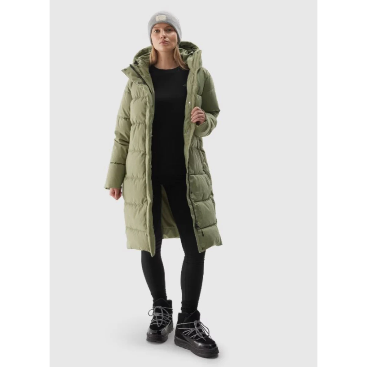 Dámska bunda 4F DOWN JACKET-WAW24TDJAF476-43S-KHAKI · záber 3