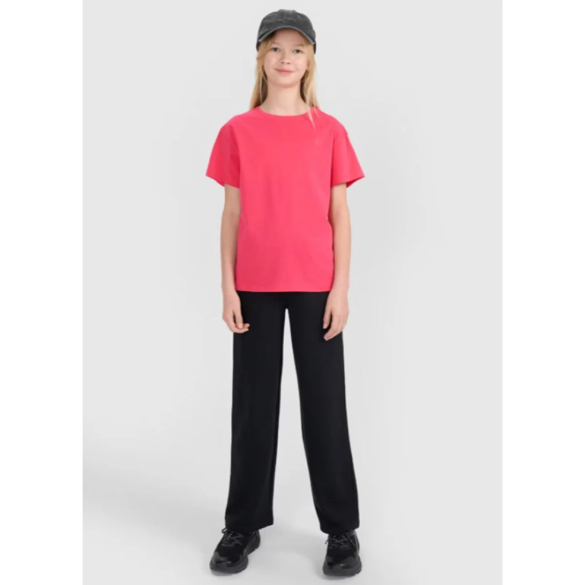 Dievčenské tričko s krátkym rukávom 4F JUNIOR TSHIRT F2326-55S-HOT PINK · záber 4