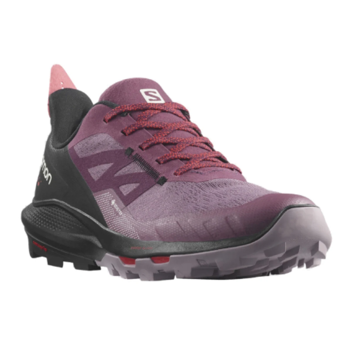Dámska nízka turistická obuv SALOMON OUTpulse GTX W tulipwood black poppy red · záber 1