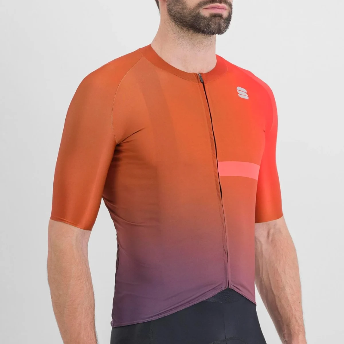 Pánsky cyklistický dres s krátkym rukávom SPORTFUL Bomber jersey, cayenna red pompelmo · záber 4