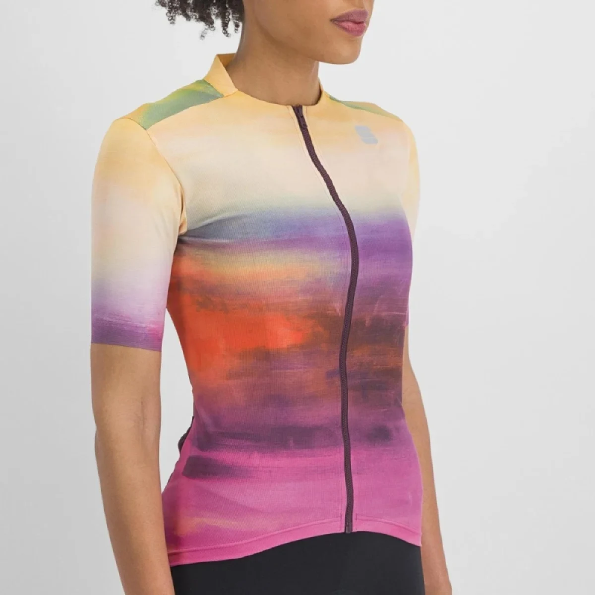 Dámsky cyklistický dres s krátkym rukávom SPORTFUL Flow supergiara w jersey, carmine rose yellow · záber 4
