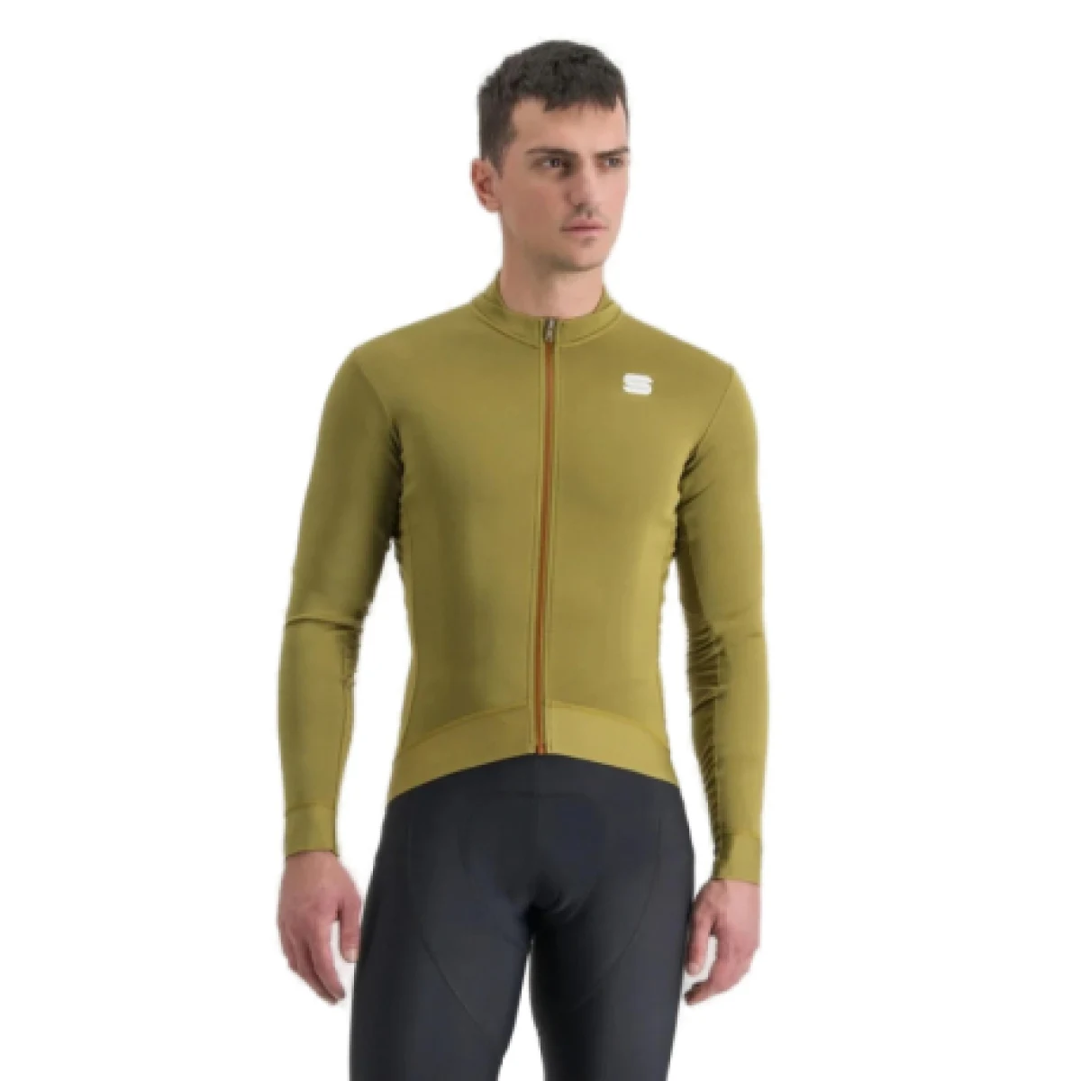 Pánsky cyklistický dres s dlhým rukávom SPORTFUL Monocrom thermal jersey, masala · záber 1