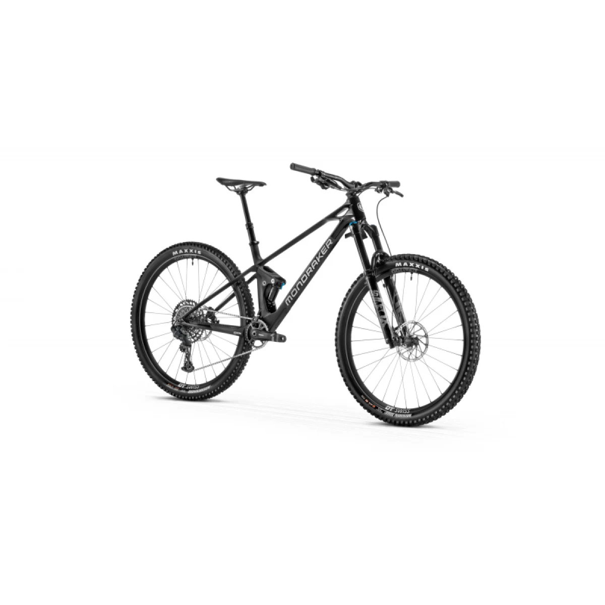 Horský bicykel MONDRAKER Raze Carbon R MIND, carbon gloss black racing silver · záber 2