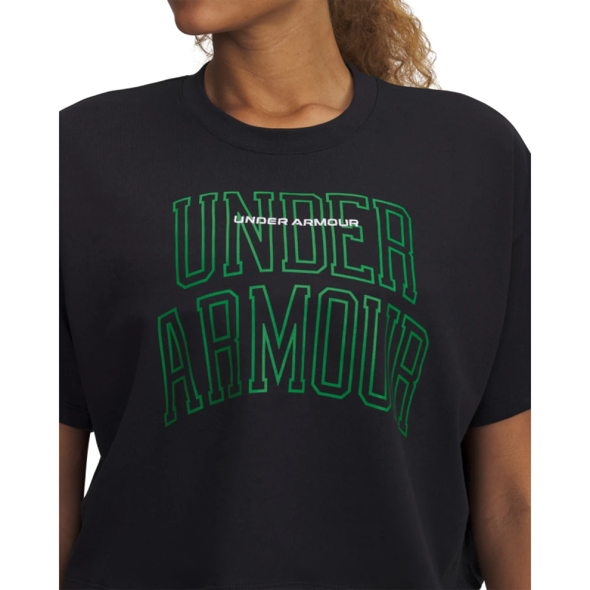 Dámske tričko s krátkym rukávom UNDER ARMOUR UA W VARSITY MIX HW SS CROP-BLK · záber 2