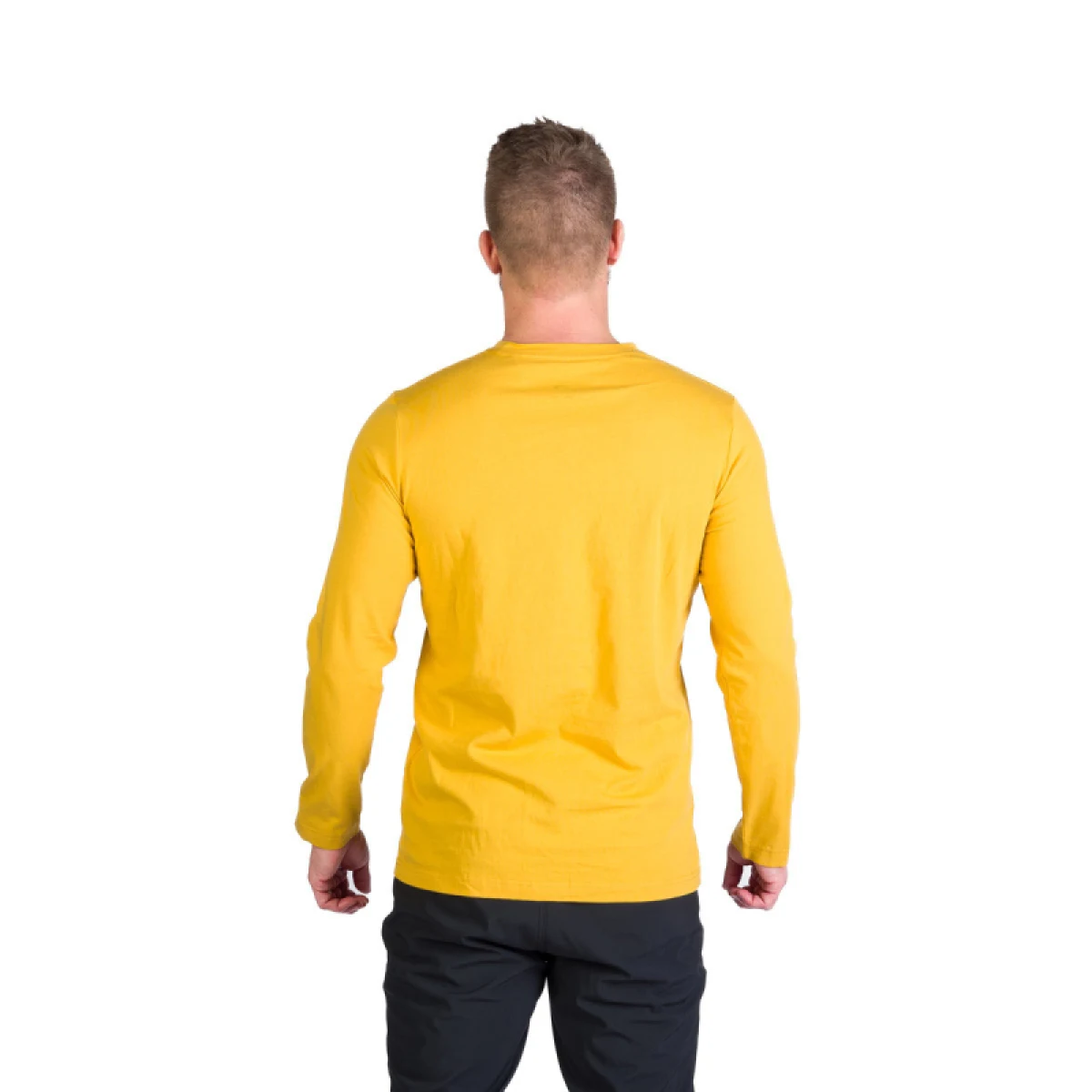 Pánske turistické tričko s dlhým rukávom NORTHFINDER CLAIR-314goldenyellow · záber 4