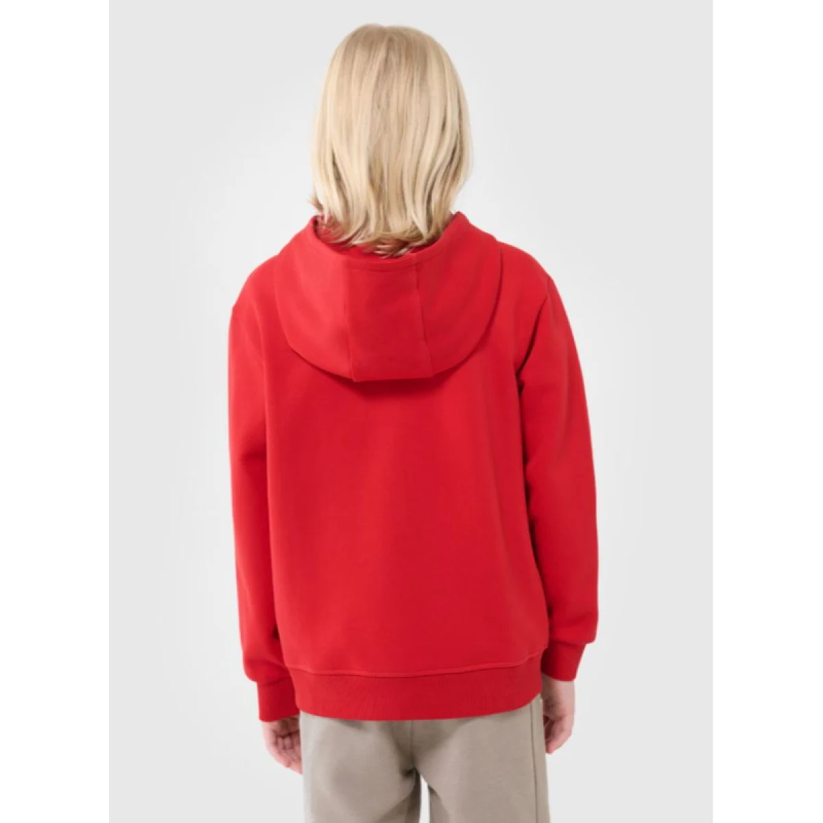 Chlapčenská mikina so zipsom 4F JUNIOR SWEATSHIRT-JWSS25TSWSM1851-62S-RED · záber 3