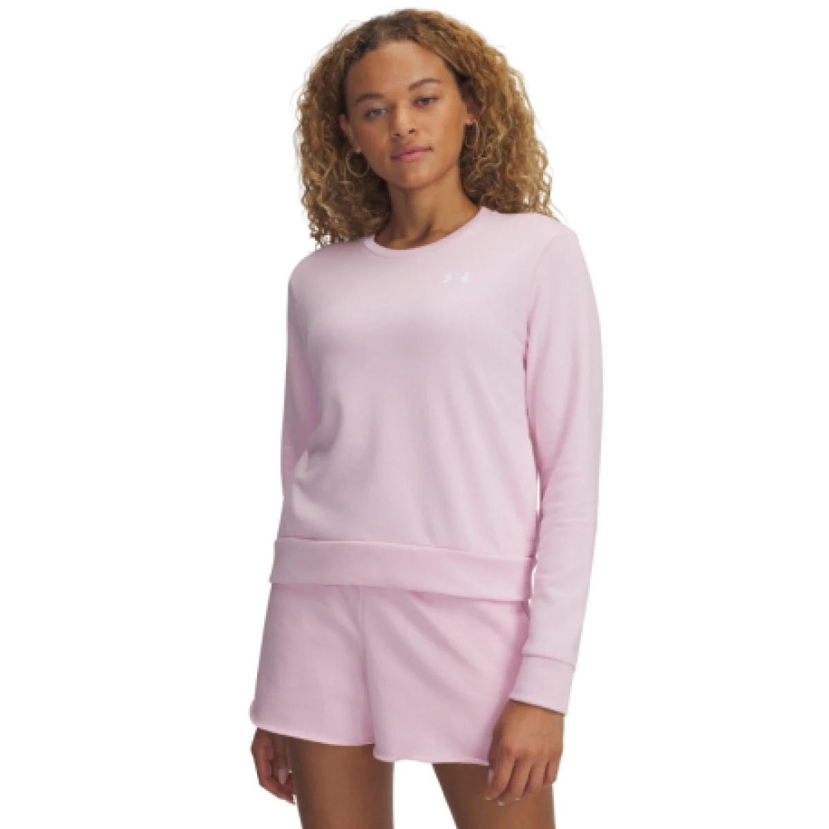 Dámska mikina UNDER ARMOUR UA Rival Terry Crew-PNK · záber 1