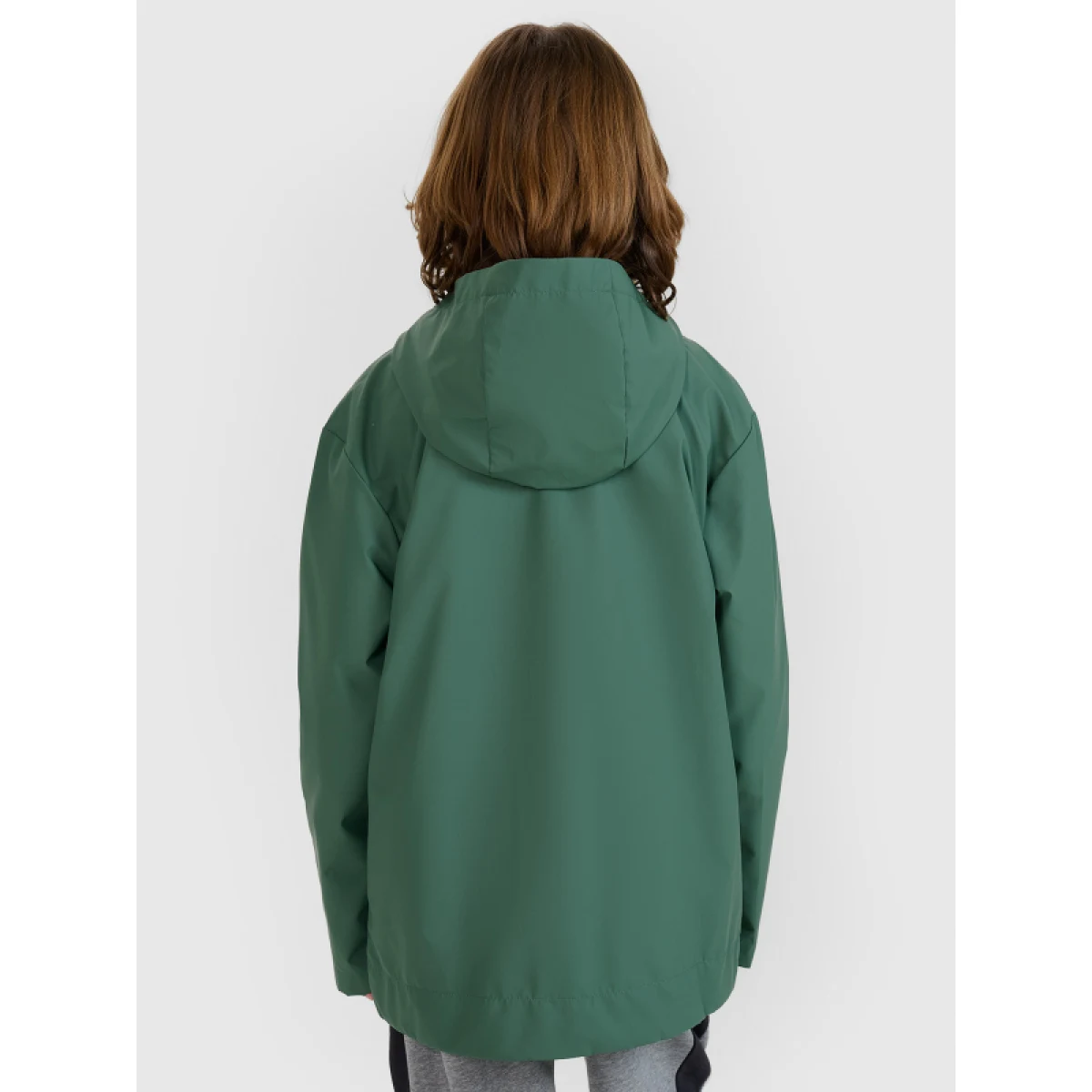 Chlapčenská nepremokavá bunda 4F JUNIOR JACKET-JWSS25TJACU213-41S-GREEN · záber 4