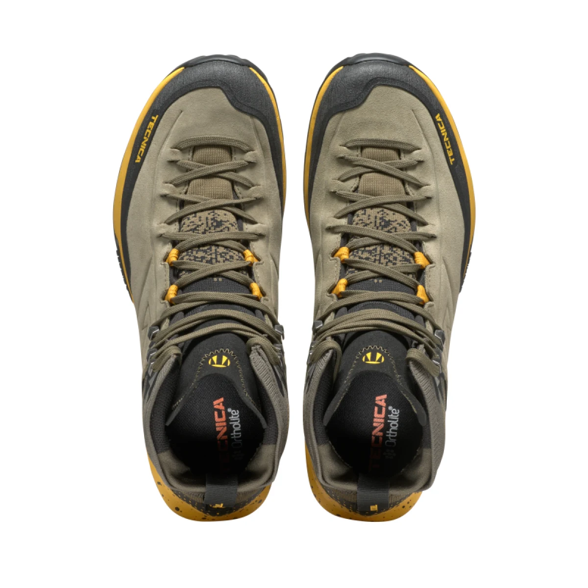 Pánska členková turistická celokožená obuv TECNICA Forge Hike MID GTX Ms, dark olive yellow · záber 5