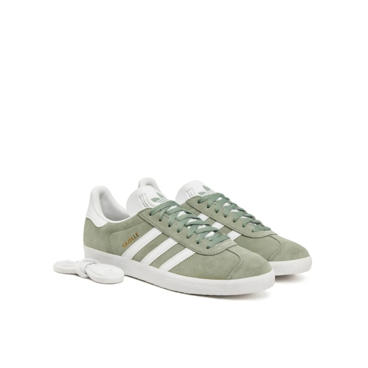 Pánska vychádzková obuv ADIDAS ORIGINALS Gazelle silver green cloud white gold metallic · záber 2