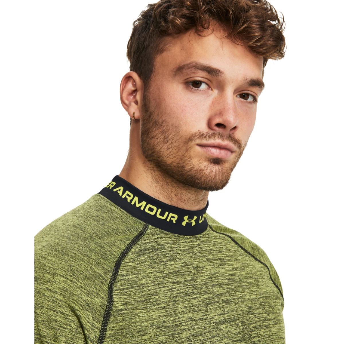 Pánske kompresné tričko s dlhým rukávom UNDER ARMOUR UA CG Armour Twist Mock-YLW · záber 4