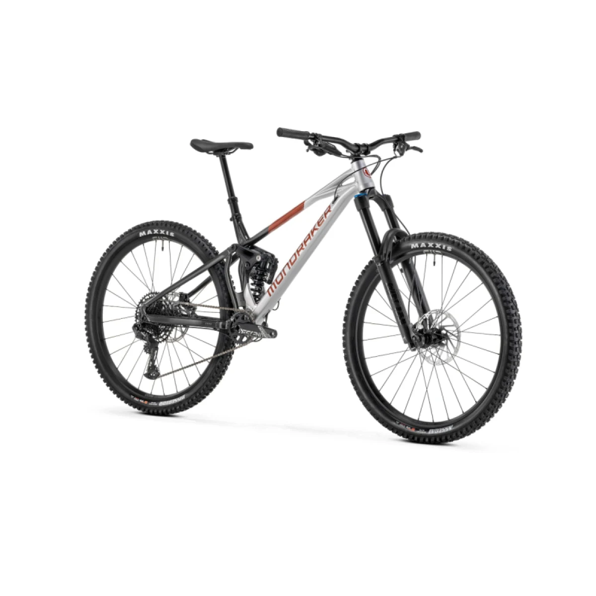 Horský bicykel MONDRAKER Superfoxy, racing silver vortex grey earth red · záber 2