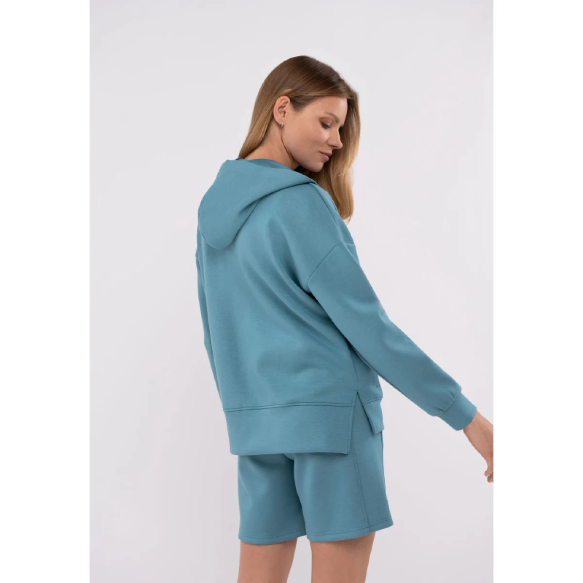 Dámska mikina so zipsom VOLCANO FLORENCE-603-TURQUOISE · záber 3