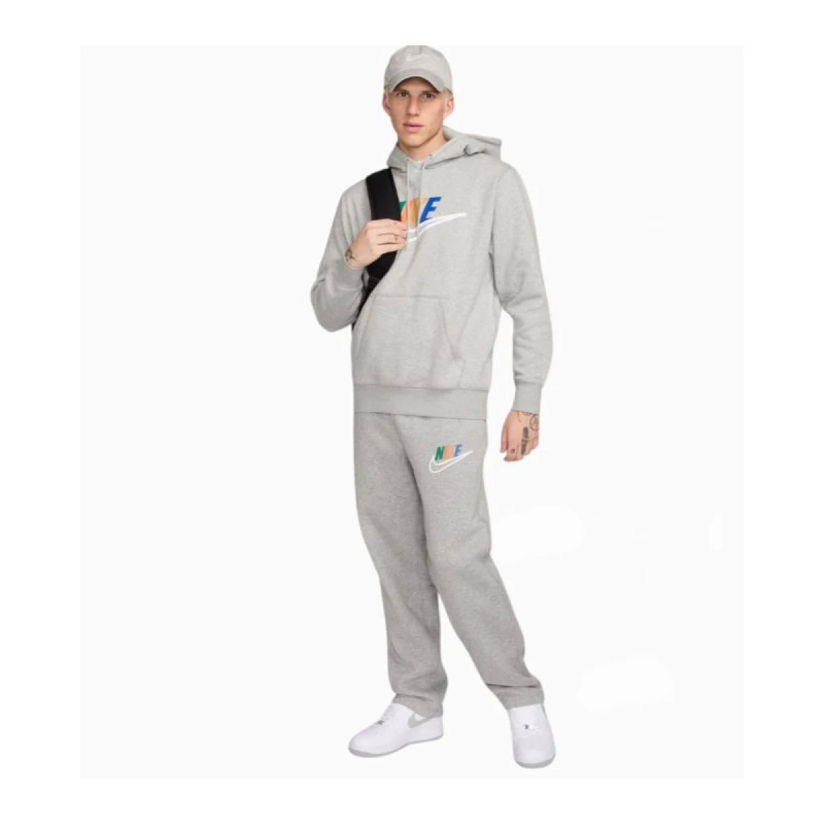 Pánske tepláky NIKE M NK CLUB BB OH PNT FTURA BLCK-063 DK GREY HEATHER SMOKE GRY · záber 3