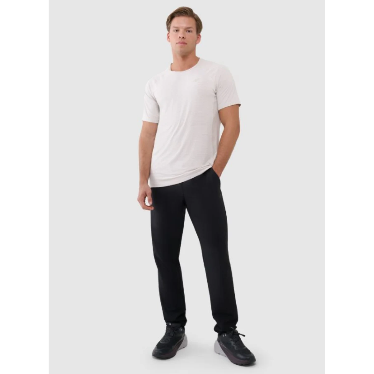 Pánske tréningové tričko s krátkym rukávom 4F TSHIRT FNK-WSS25TFTSM1217-12S-CREME · záber 5