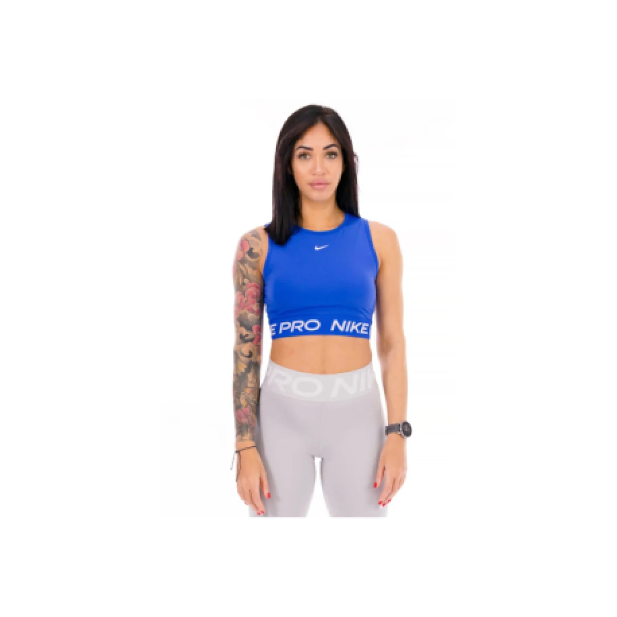 Dámske tréningové tielko NIKE PRO DF 365 CROP TANK-407-Blue · záber 1