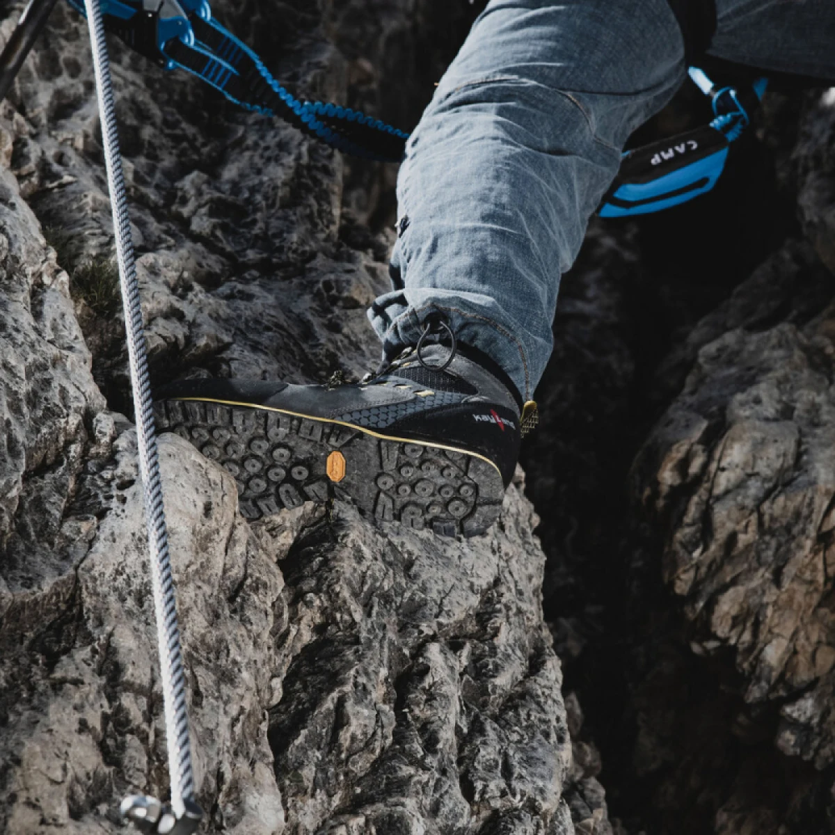 Pánska členková turistická obuv KAYLAND Vitrik Mid Gtx, Dark grey Yellow · záber 4