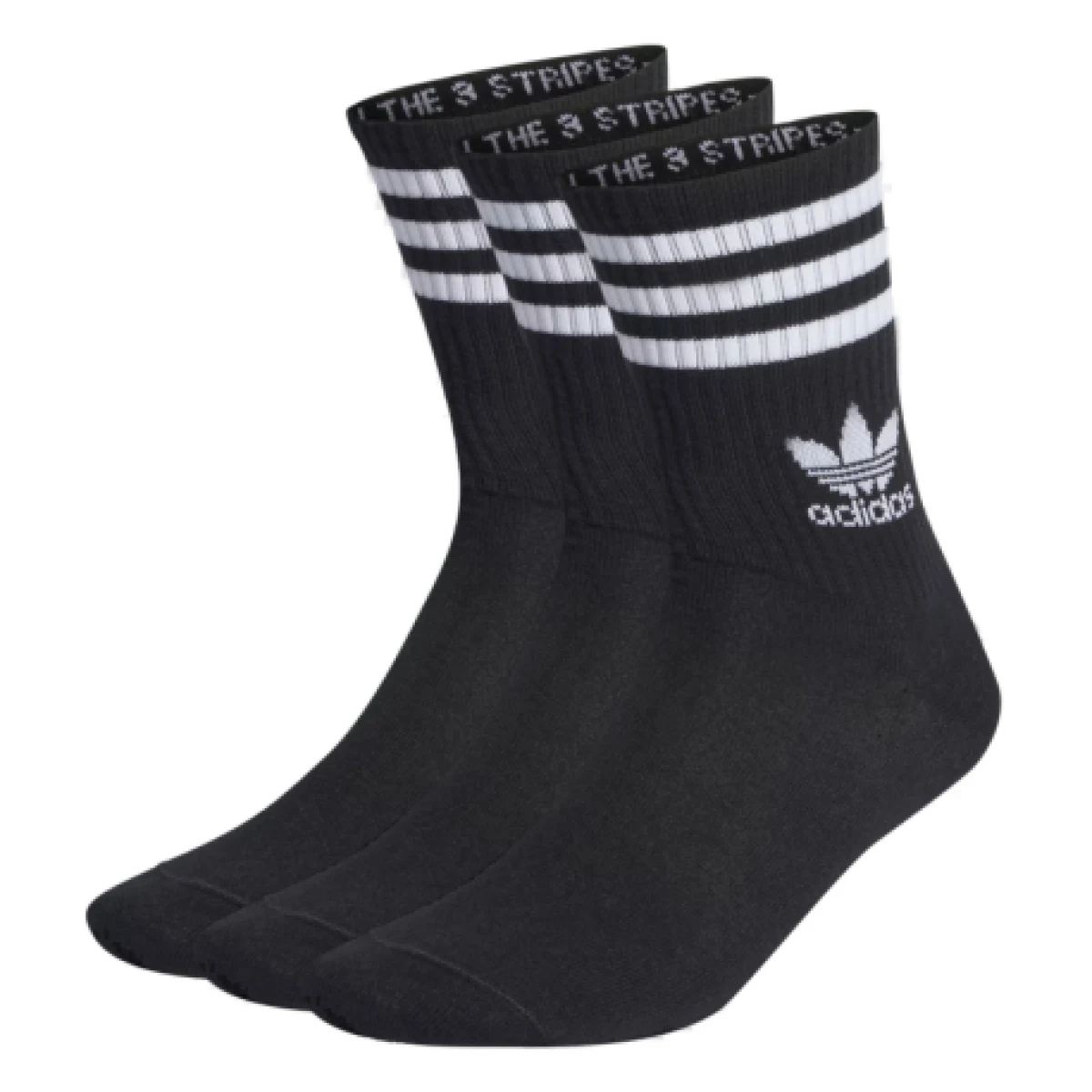 Ponožky ADIDAS ORIGINALS 3 PACK-CREW SOCK-BLACK · záber 1