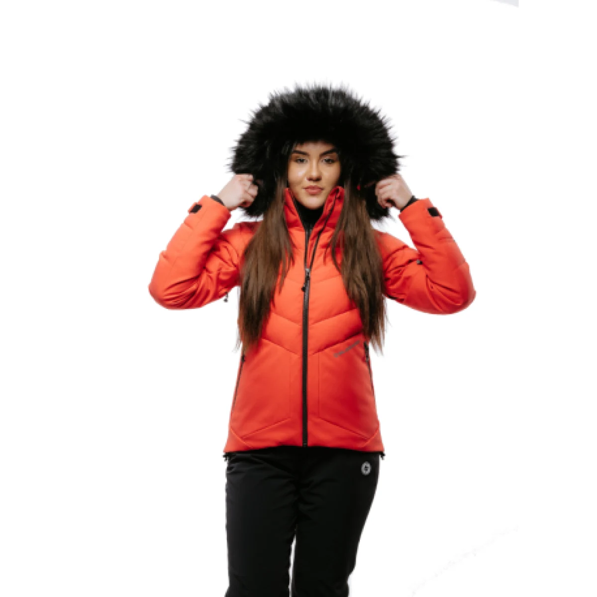 Dámska lyžiarska bunda s kapucňou BLIZZARD W2W Ski Jacket Lavarone, hot coral · záber 1