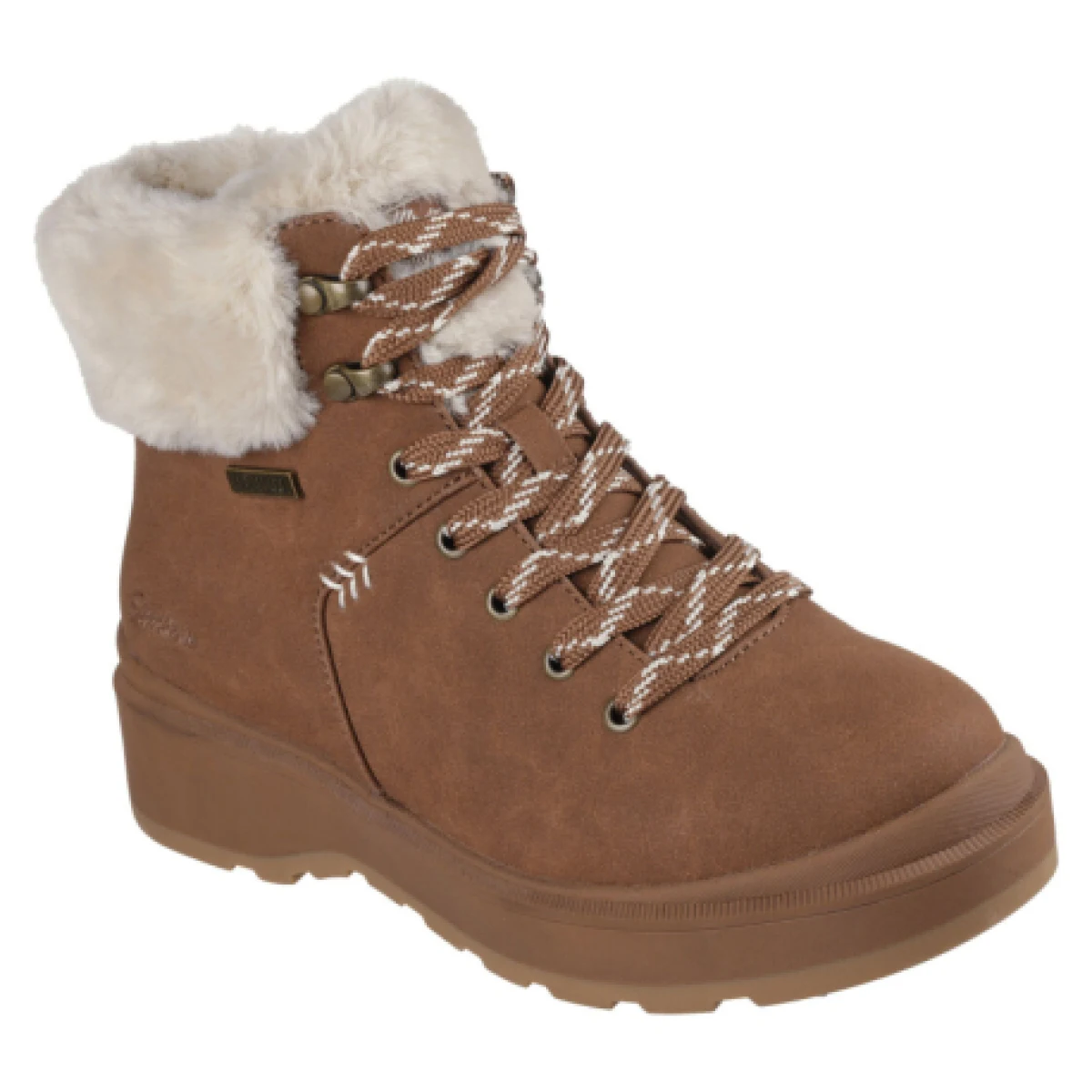 Dámske členkové zimné topánky SKECHERS Park City chestnut · záber 1
