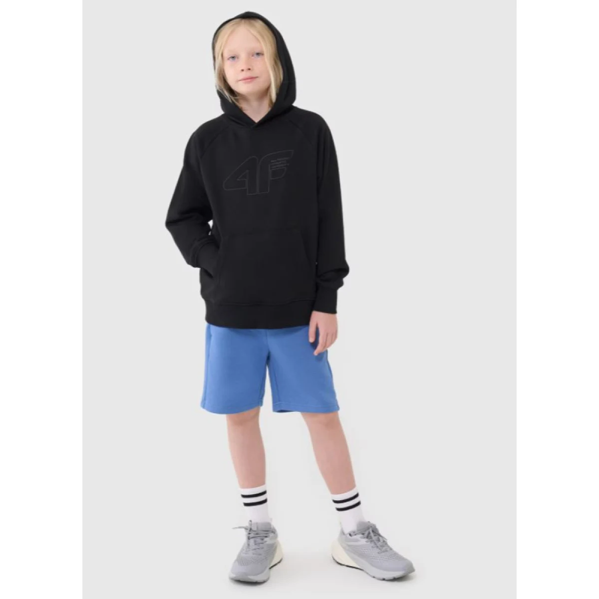 Chlapčenská mikina s kapucňou 4F JUNIOR SWEATSHIRT M1712-20S-DEEP BLACK · záber 5