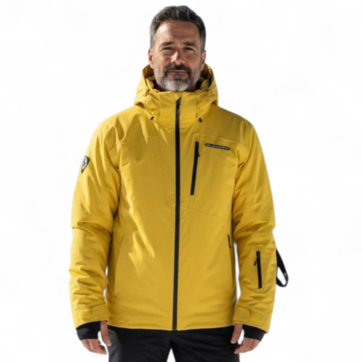 Pánska lyžiarska bunda s kapucňou BLIZZARD Ski Jacket Silvretta, mustard yellow · záber 1