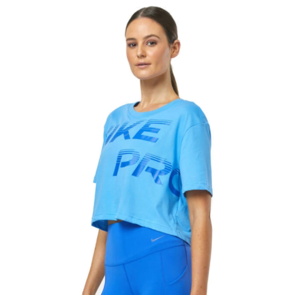 Dámske tréningové tričko s krátkym rukávom NIKE PRO W GRX SS-FQ4985-412-UNIVERSITY BLUE · záber 1