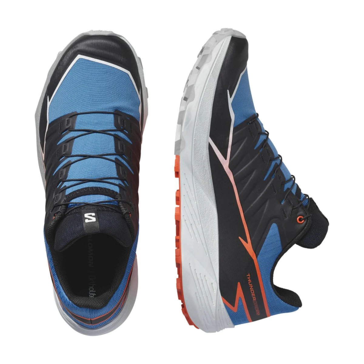 Pánska bežecká trailová obuv SALOMON Thundercross M french blue black cherry tomato · záber 4