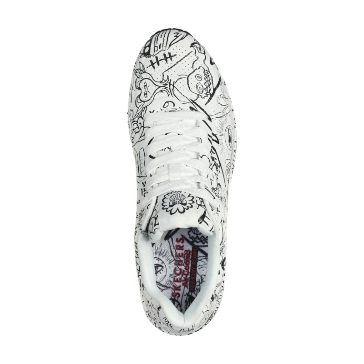 Dámska rekreačná obuv SKECHERS Uno Process Sketch W white black · záber 4