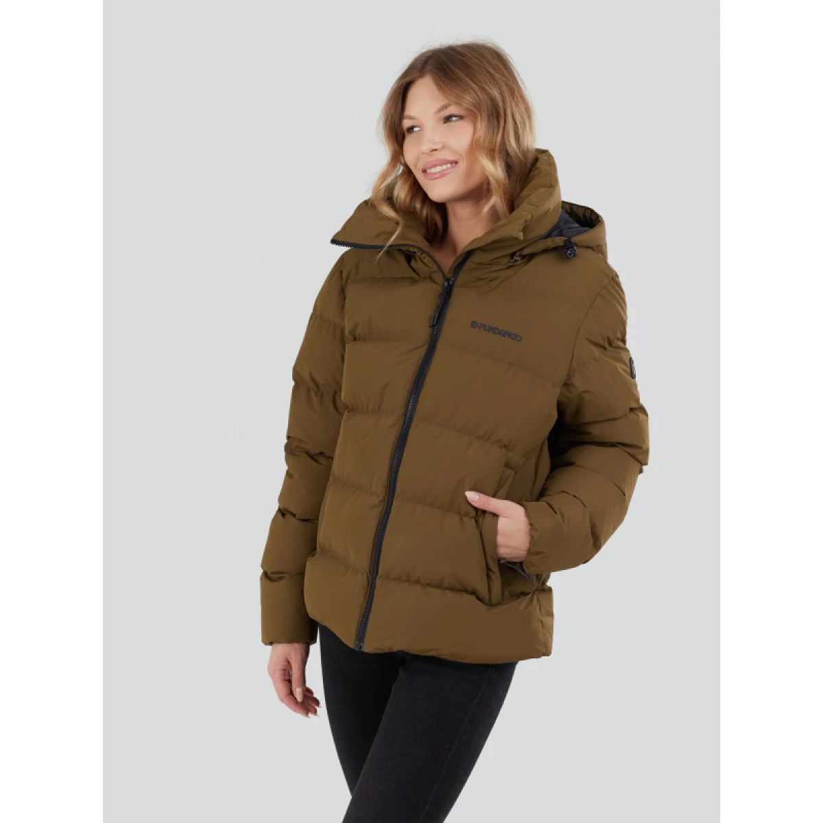 Dámska bunda FUNDANGO Amber Padded Jacket-540-army · záber 2
