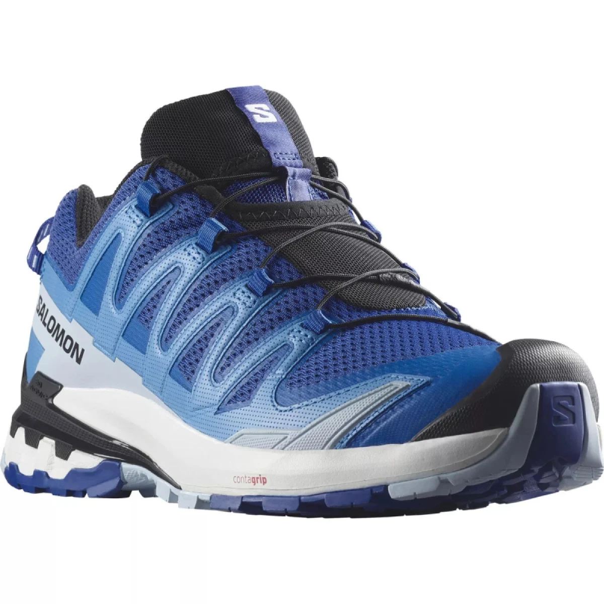 Pánska bežecká trailová obuv SALOMON XA Pro 3D V9 surf the web ibiza blue white · záber 3