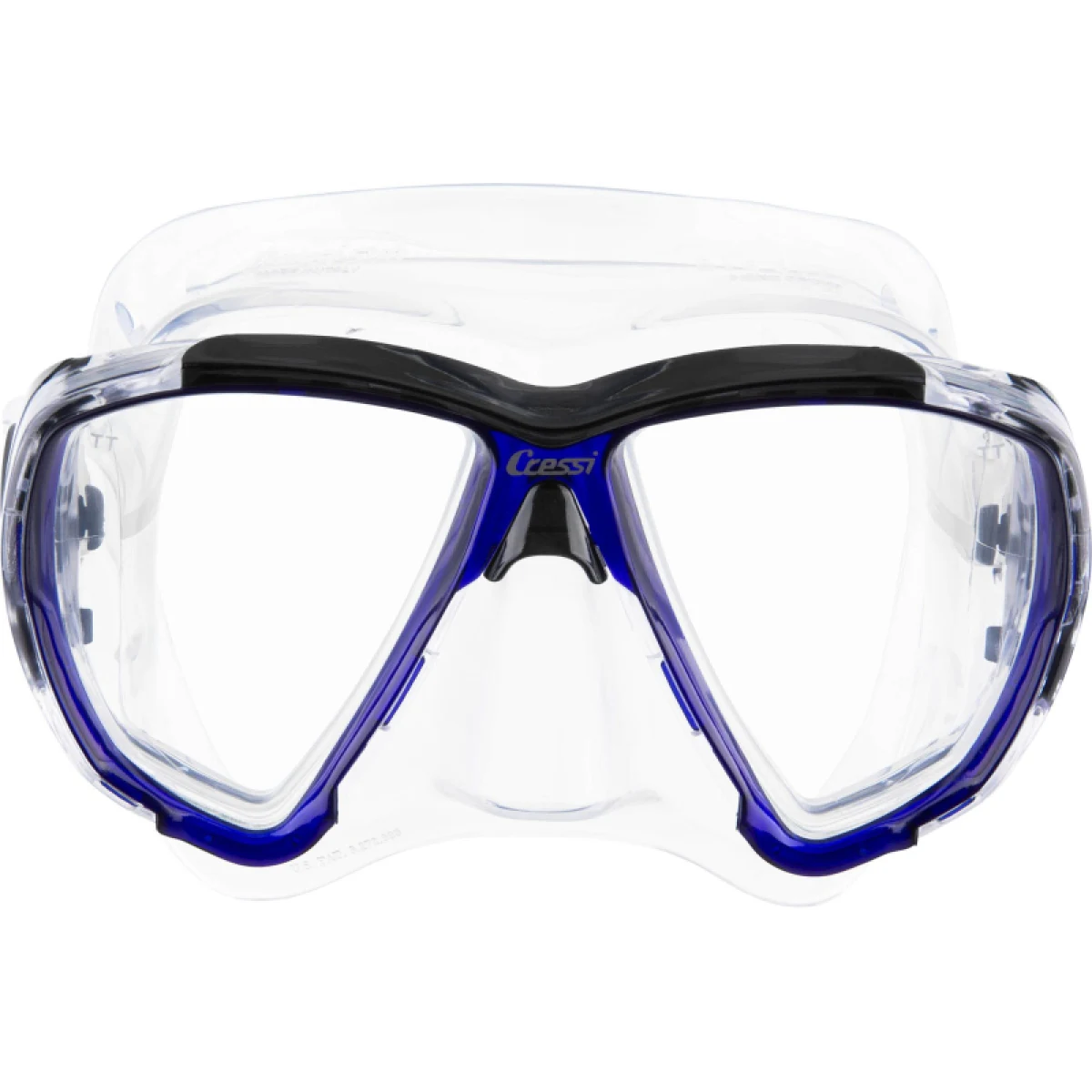 Potápačská maska CRESSI BIG EYES MASK SIL CLEAR FRAME BLUE INK · záber 2