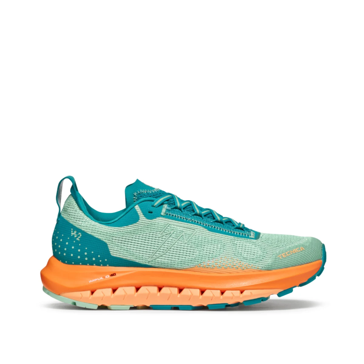 Dámska bežecká trailová obuv TECNICA Pyrox Hybrid Ws, orange aqua green · záber 2